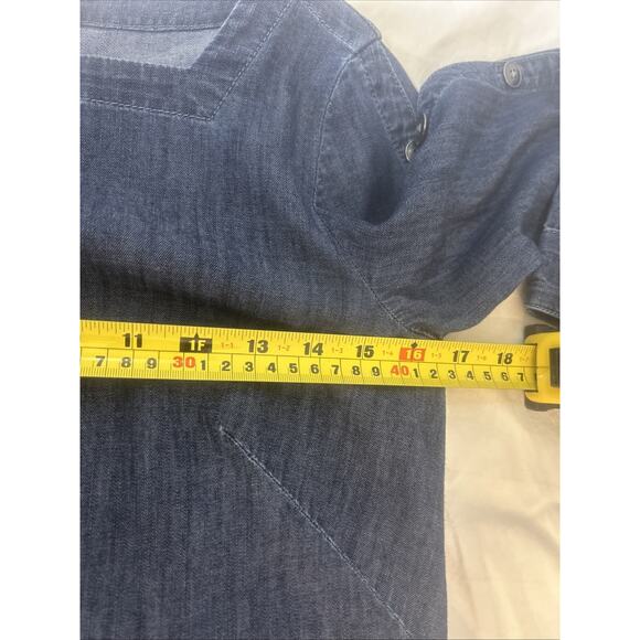 Talbots Denim Dress Womans Zero Petite Cottage Minimalist Western Effortless - Picture 3 of 10